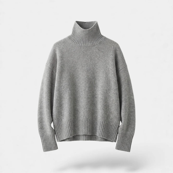 Women's Cashmere Sweater – Thick Knit Turtleneck for Autumn-Winter