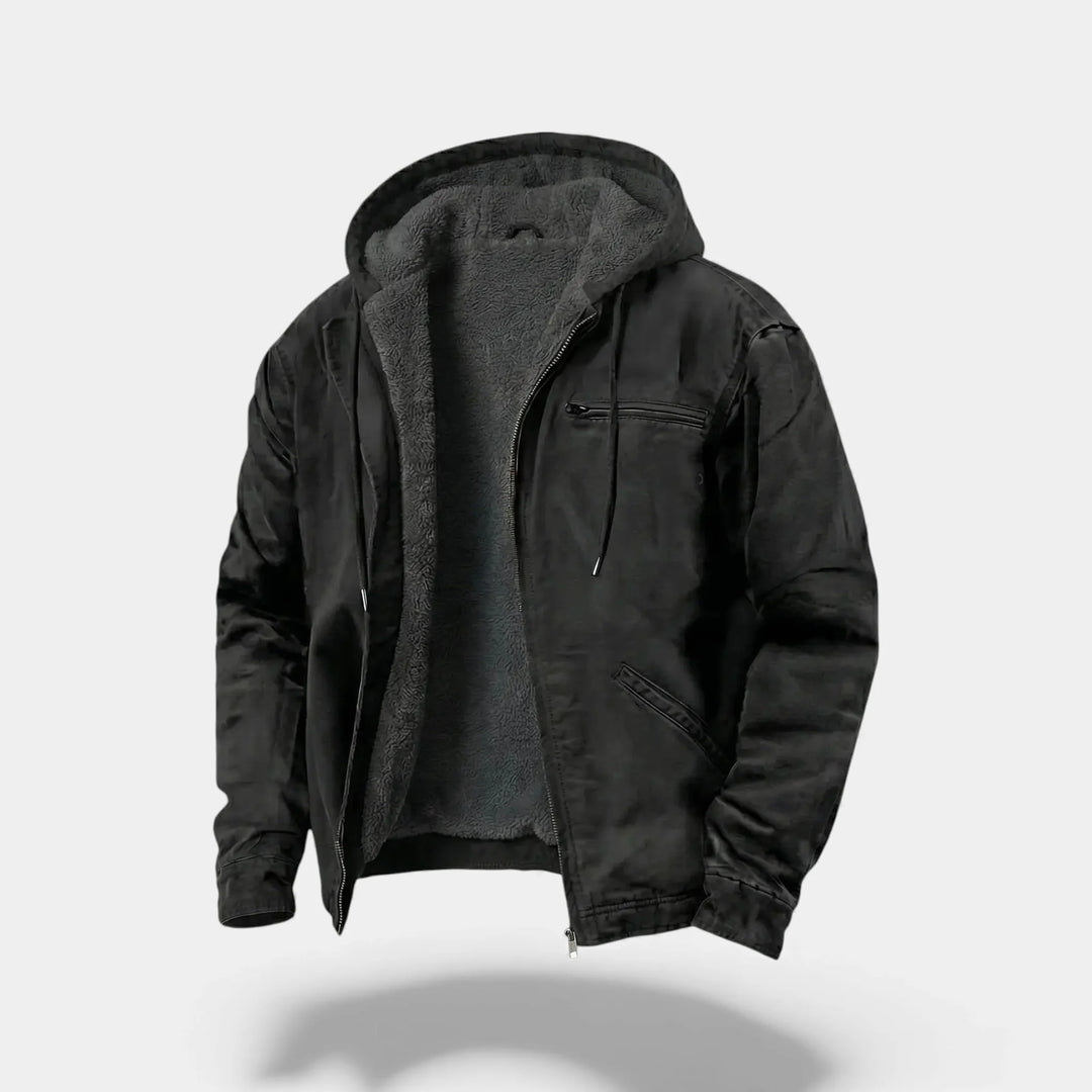 Men's Fleece Zip Hoodie – Relaxed Fit Technical Design