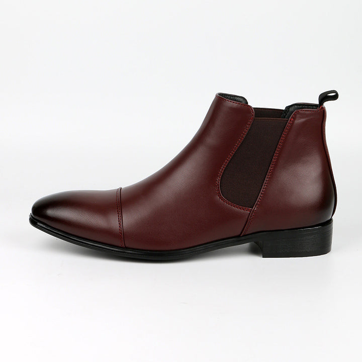 Men's Chelsea Boot – Vegan Leather Square Toe, Low Heel Comfort