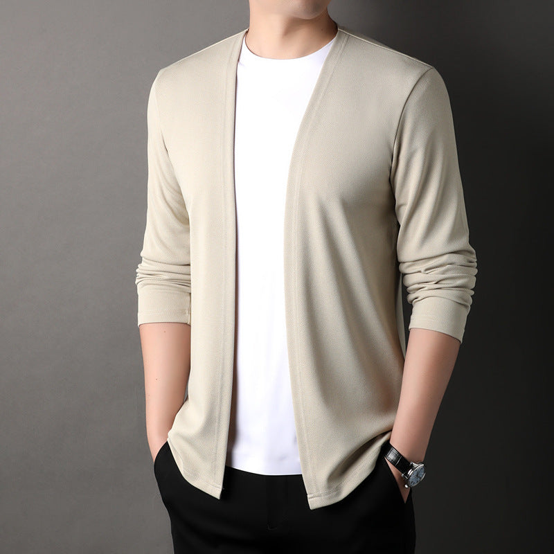 Men's Knit Cardigan Sweater – Relaxed Fit Cotton Blend Everyday Layer
