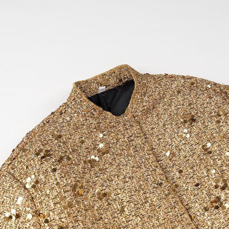 Women's Sequin Jacket – Loose Fit Figure-Flattering Urban Style
