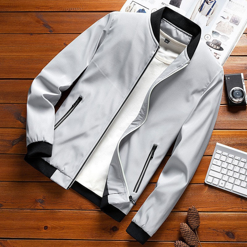 Men's Casual Jacket – Minimalist Korean-Inspired Design
