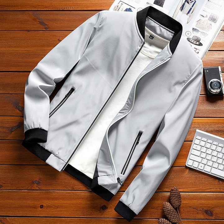 Men's Casual Jacket – Minimalist Korean-Inspired Design