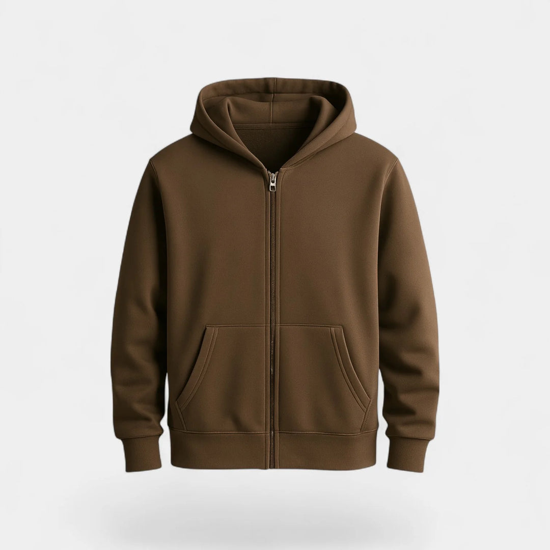Men's Technical Blend Zip Cardigan – Relaxed Fit with Hood