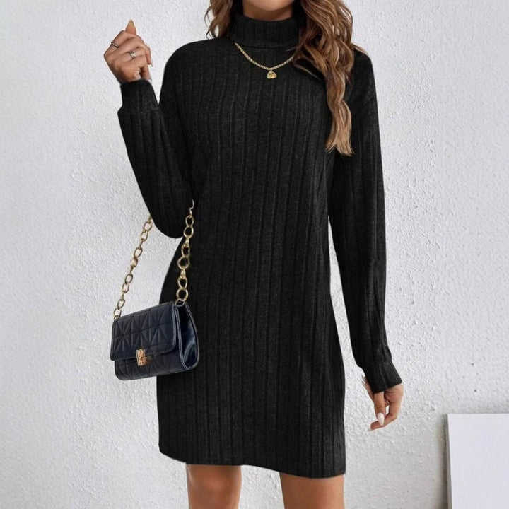 Women's Midi Dress – Soft Cotton Loose Fit Solid Color Dress