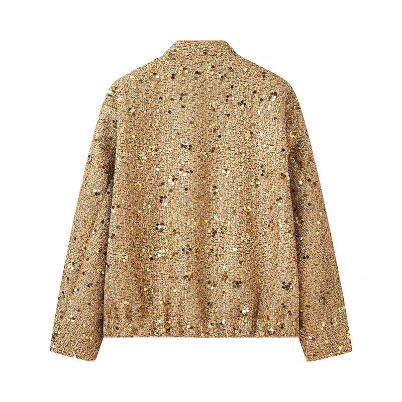 Women's Sequin Jacket – Loose Fit Figure-Flattering Urban Style