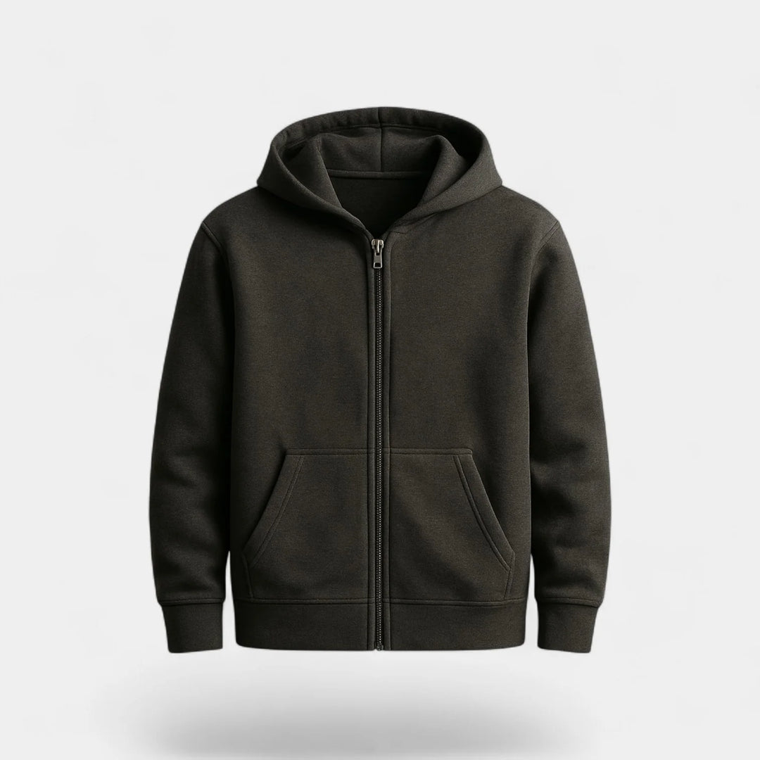 Men's Technical Blend Zip Cardigan – Relaxed Fit with Hood