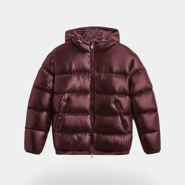 Men's Down Hooded Puffer Jacket – Modern Sculpted Fit