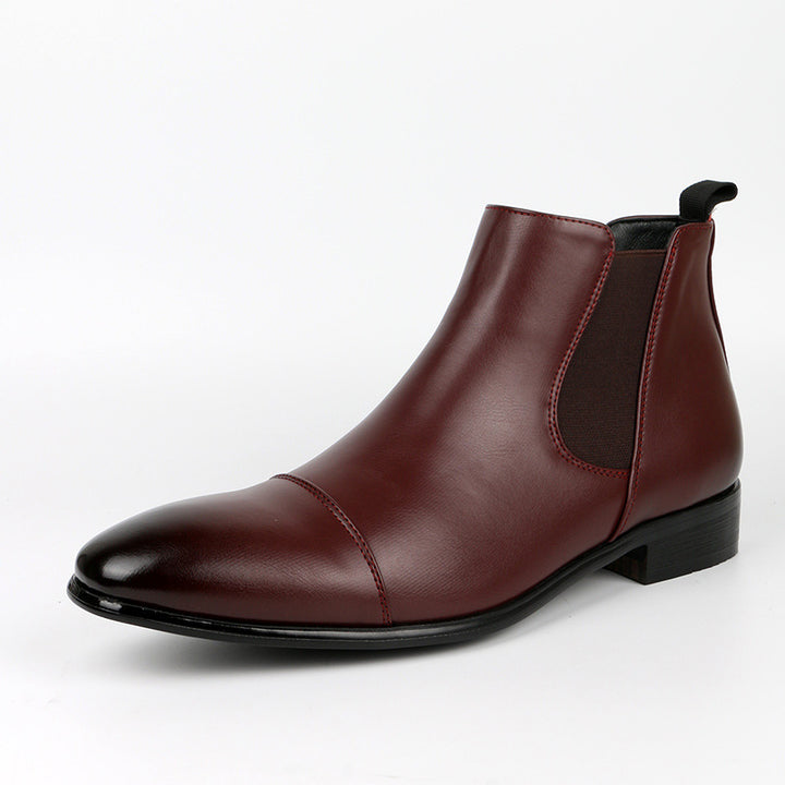 Men's Chelsea Boot – Vegan Leather Square Toe, Low Heel Comfort