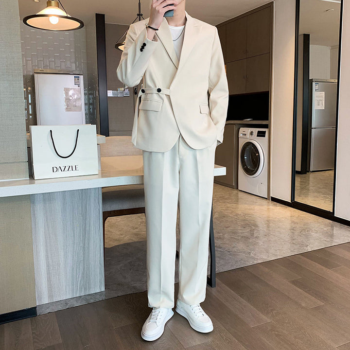 Men's Slim Fit Suit Jacket & Trouser Set – Modern Tailored Silhouette