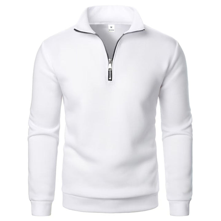 Men's Half Zip Stand Collar Pullover – Relaxed Fit Everyday Layer