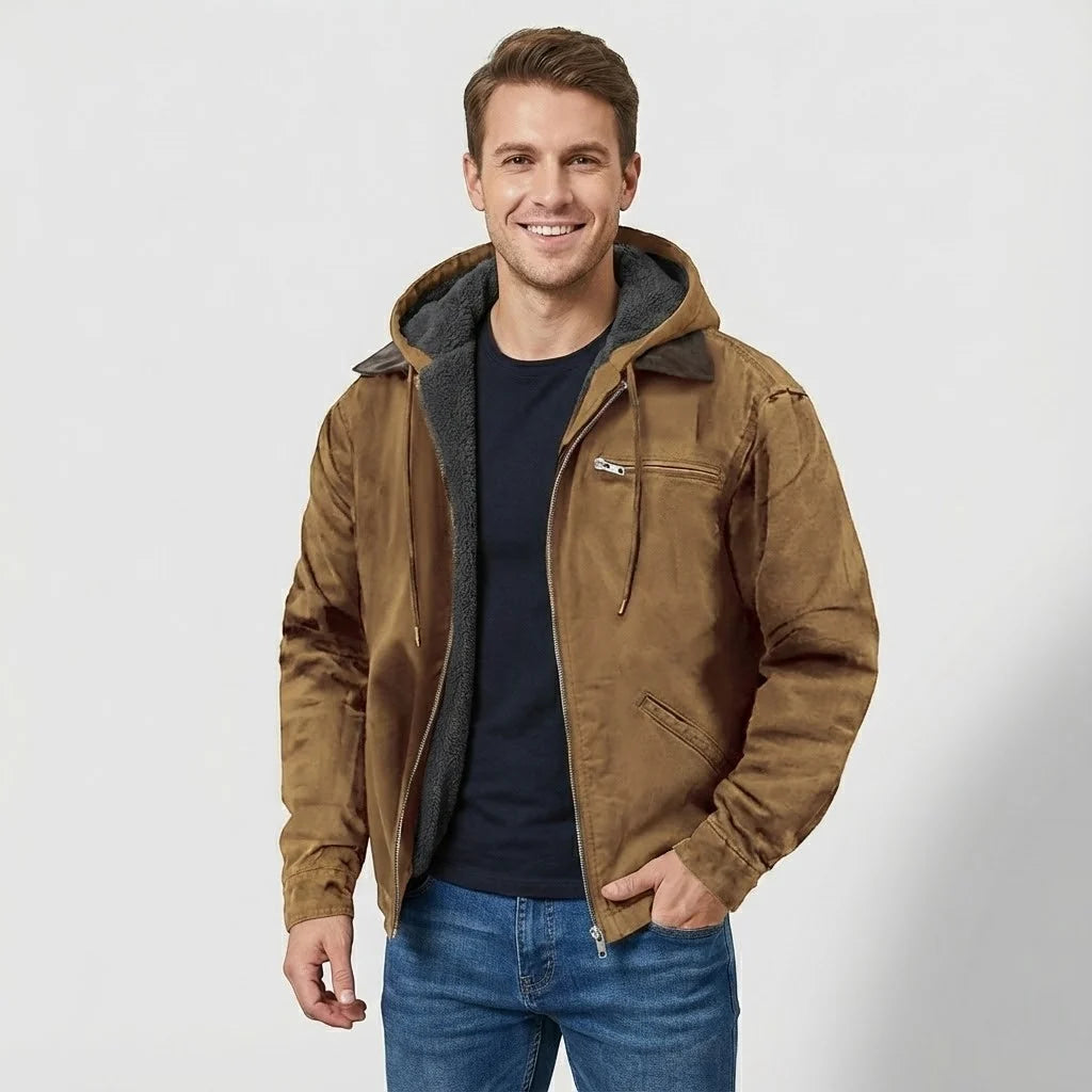 Men's Fleece Zip Hoodie – Relaxed Fit Technical Design