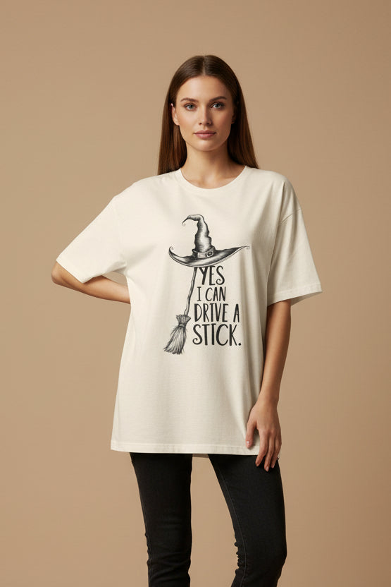 Women's Cotton T-Shirt – Straight Fit Minimal Letter Graphic
