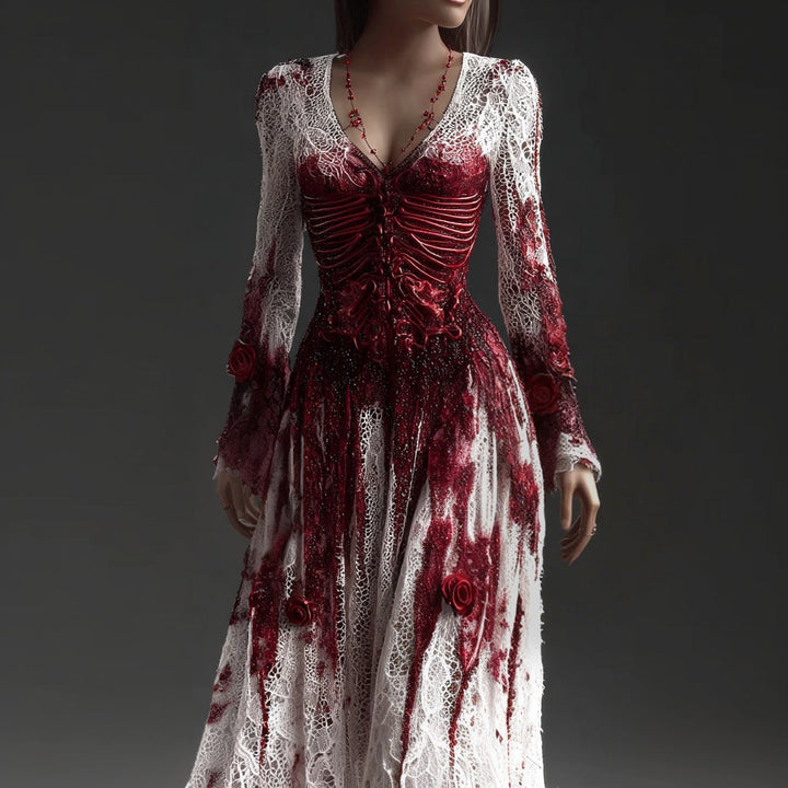 Halloween Witch Maxi Dress – Women's Digital Print A-Line