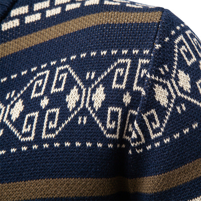 Men's Cotton Zip-Up Sweater Jacket – Slim Fit Knit Design