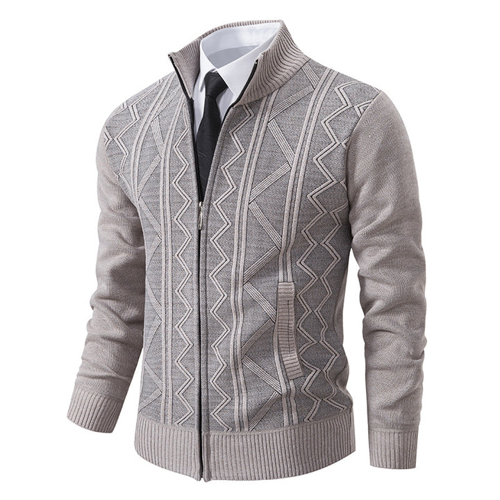Men's Thick Knit Cardigan Sweater – Relaxed Fit Cotton Blend Layer
