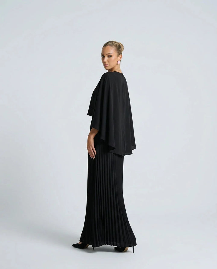 Maxi Dress with Batwing Sleeves for Women – Lightweight Elegant Fabric