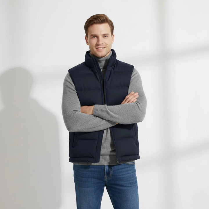 Men's Quilted Vest – Lightweight Fitted Technical Fabric