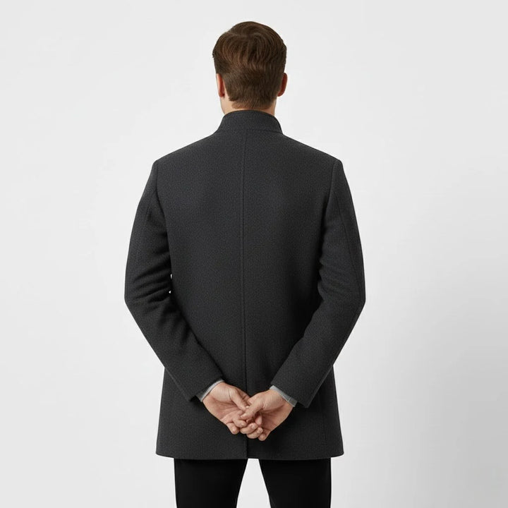 Men's Merino Wool Coat – Structured Silhouette with Removable Lining