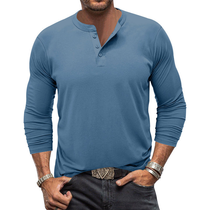 Men's Long Sleeve Slim Fit T-Shirt – Classic Crew Neck Pullover