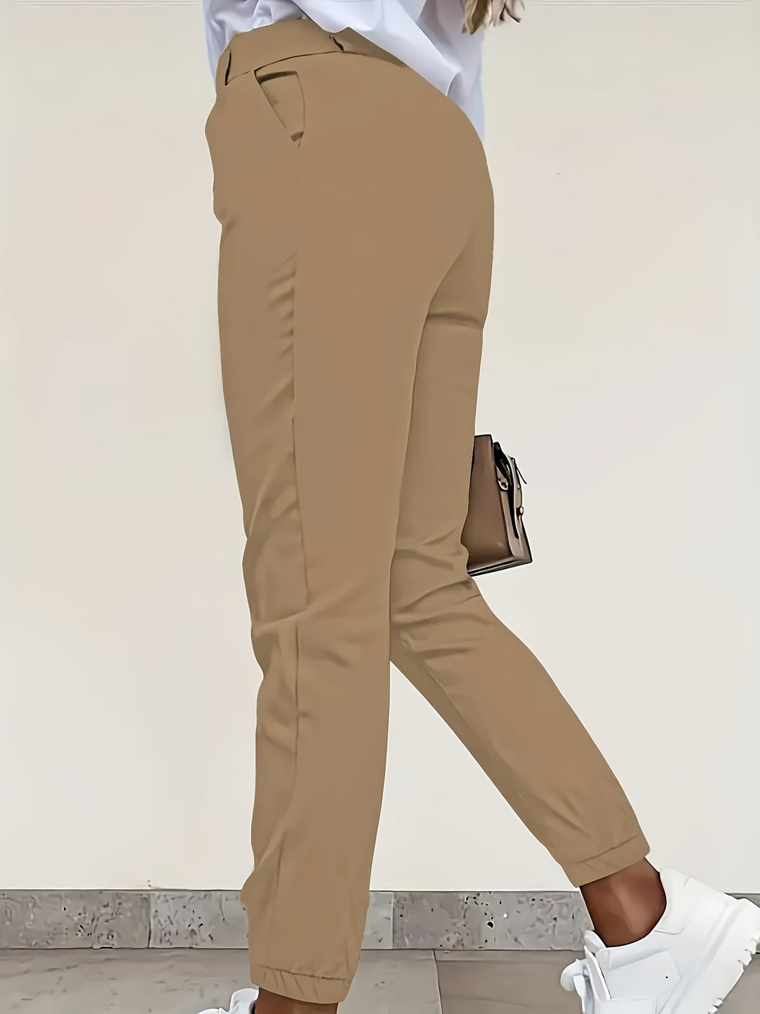 Women's High Waist Slim-Fit Trouser – Clean Tailored Silhouette