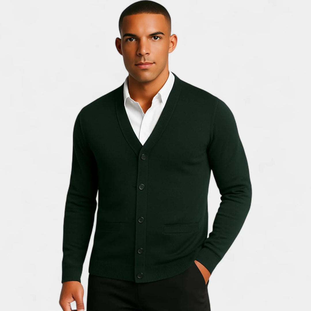 Men's Slim Fit Cotton Cardigan – Minimalist Button-Front Design