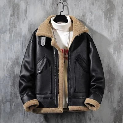 Men's Lambswool Lined Jacket – Relaxed Fit Padded Outerwear