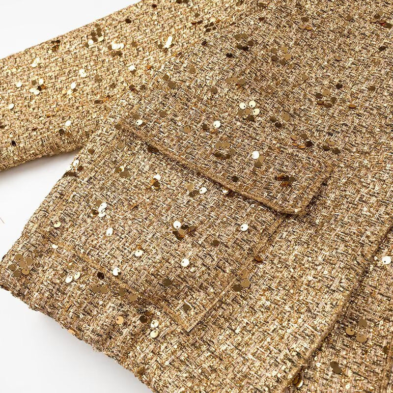 Women's Sequin Jacket – Loose Fit Figure-Flattering Urban Style