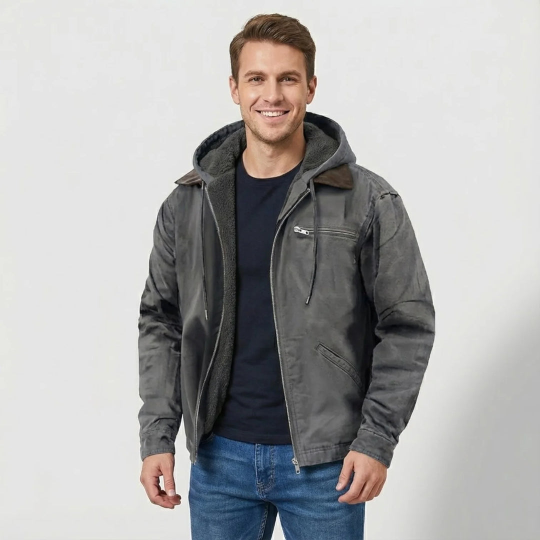 Men's Fleece Zip Hoodie – Relaxed Fit Technical Design