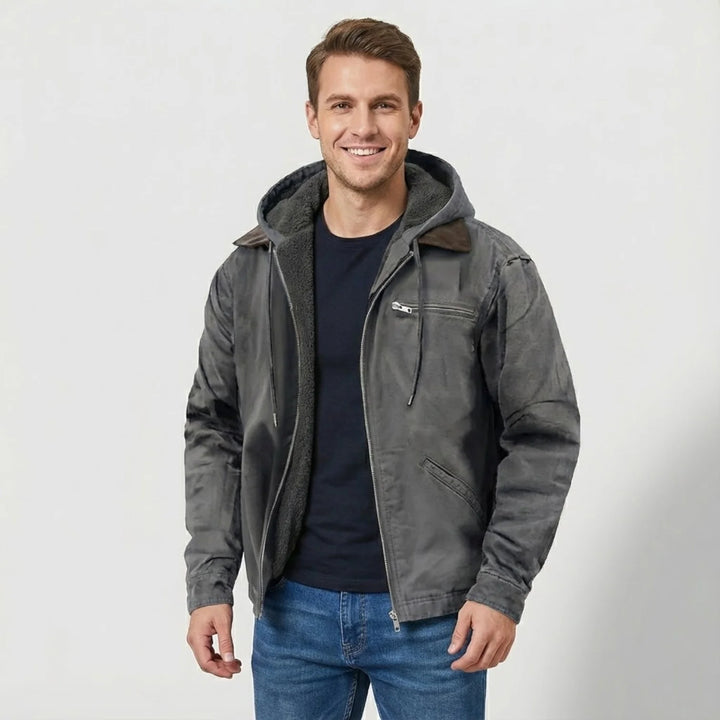 Men's Fleece Zip Hoodie – Relaxed Fit Technical Design