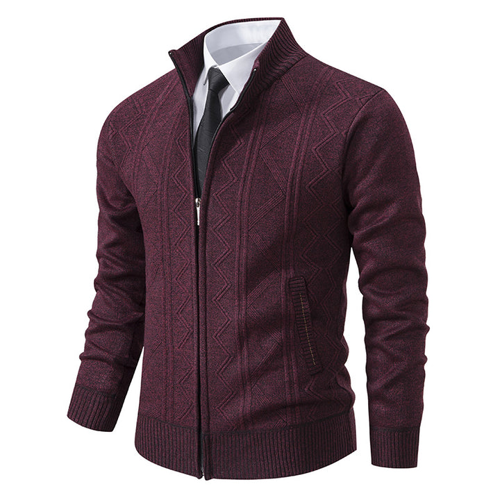Men's Thick Knit Cardigan Sweater – Relaxed Fit Cotton Blend Layer