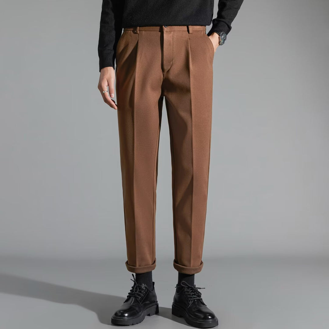 Men's Corduroy Trousers – Slim-Fit Straight-Leg Style