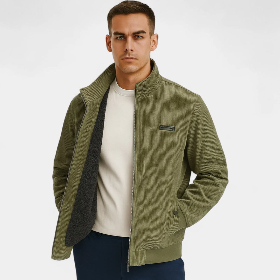 Men's Corduroy Jacket – Relaxed Fit Classic Collar Design