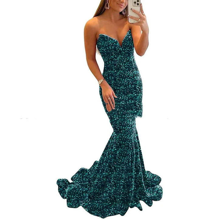Sequin Evening Maxi Dress – Women's Formal Sequin Gown