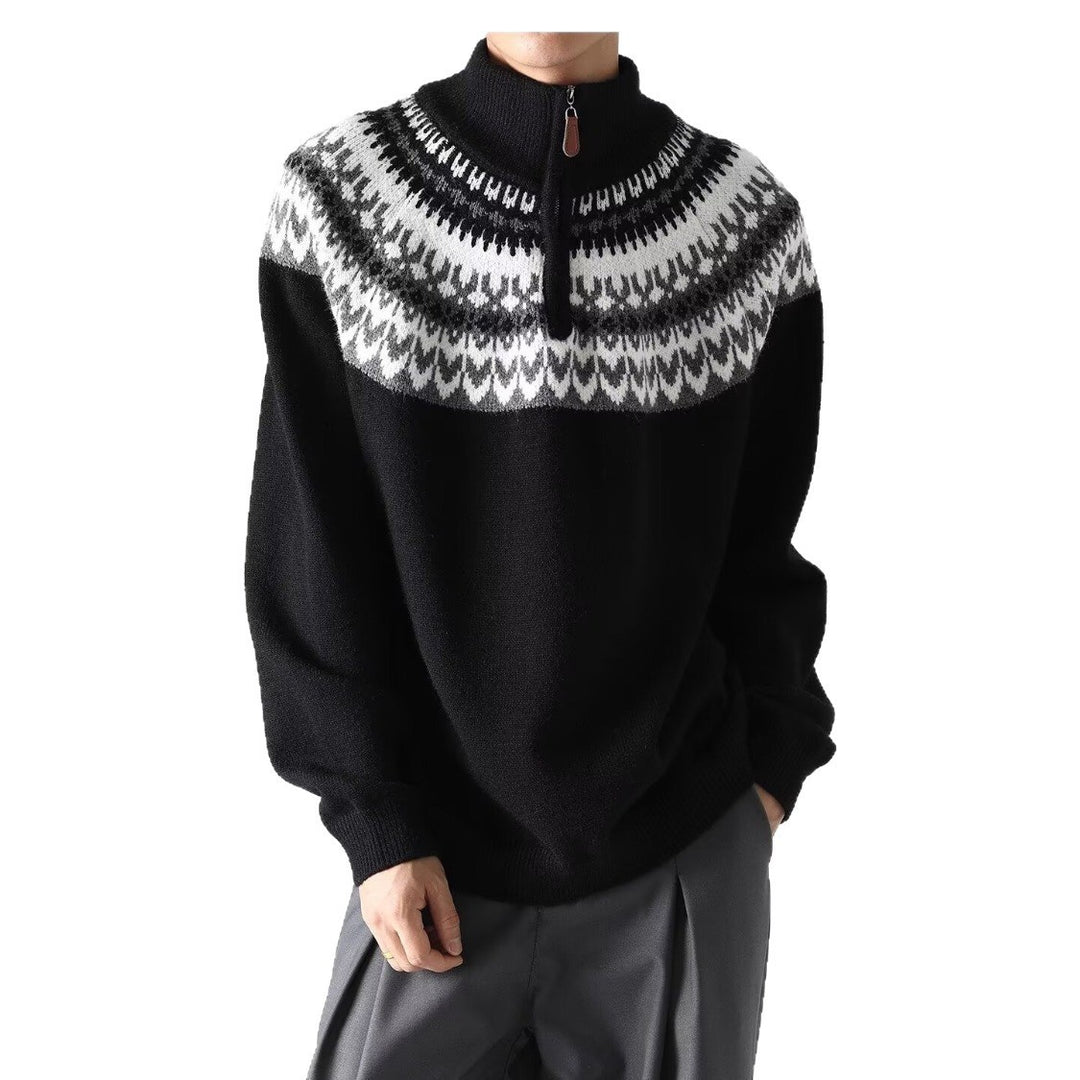 Men's Knit Sweater – Retro Classic Long Sleeve Pullover
