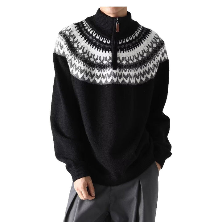 Men's Knit Sweater – Retro Classic Long Sleeve Pullover