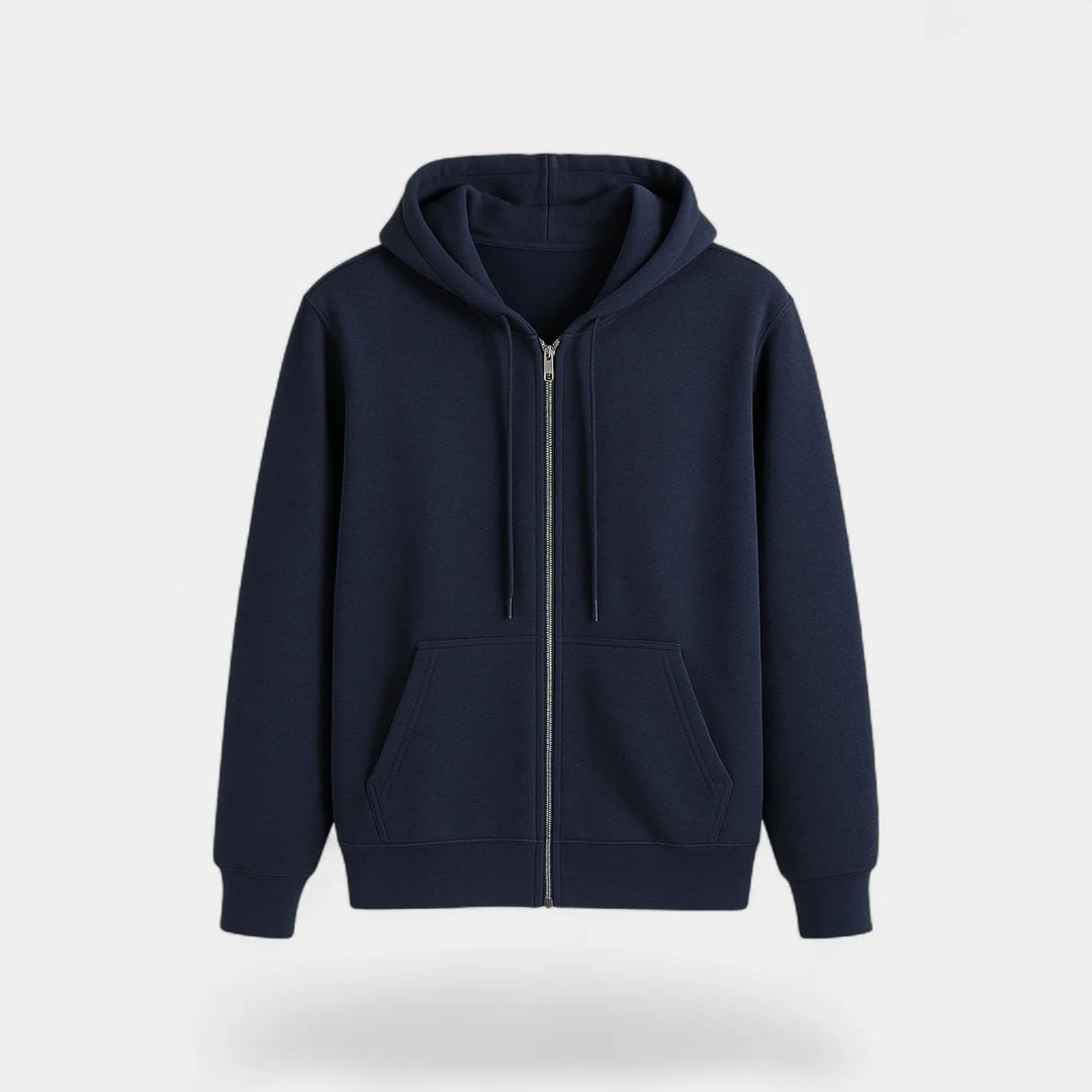 Men's Technical Blend Zip Cardigan – Relaxed Fit with Hood