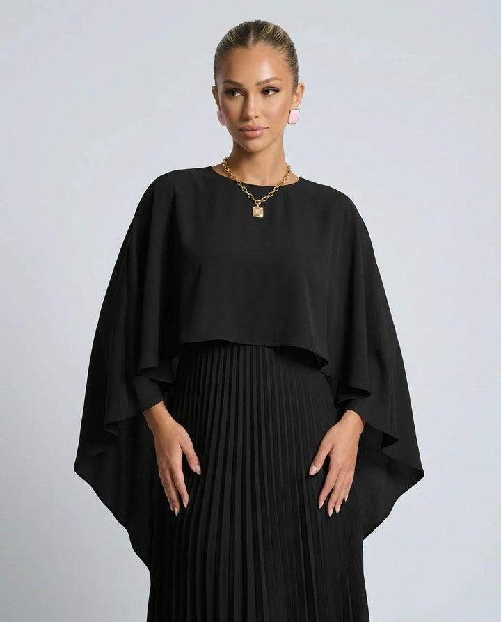 Maxi Dress with Batwing Sleeves for Women – Lightweight Elegant Fabric