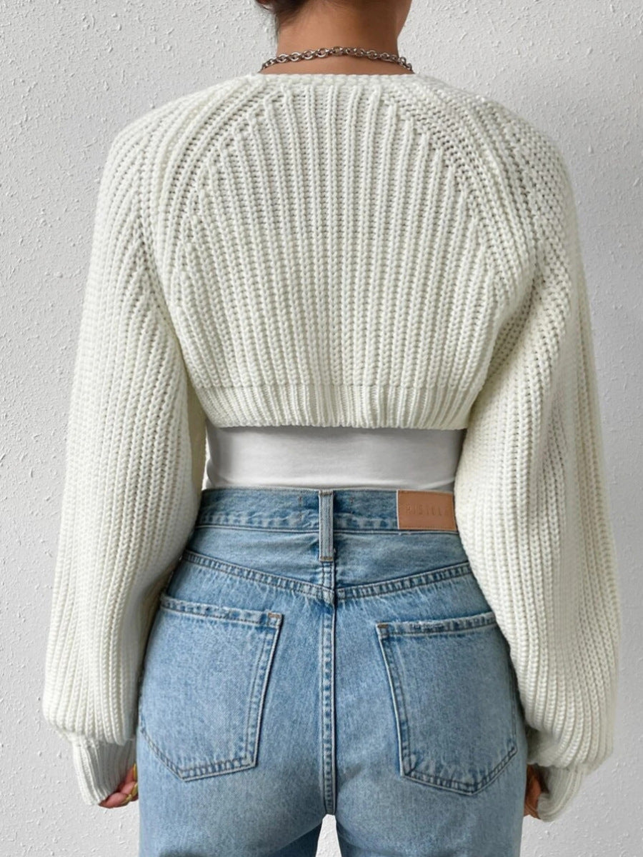 Women's Wool Blend Sweater – Classic Solid Knit Long Sleeve