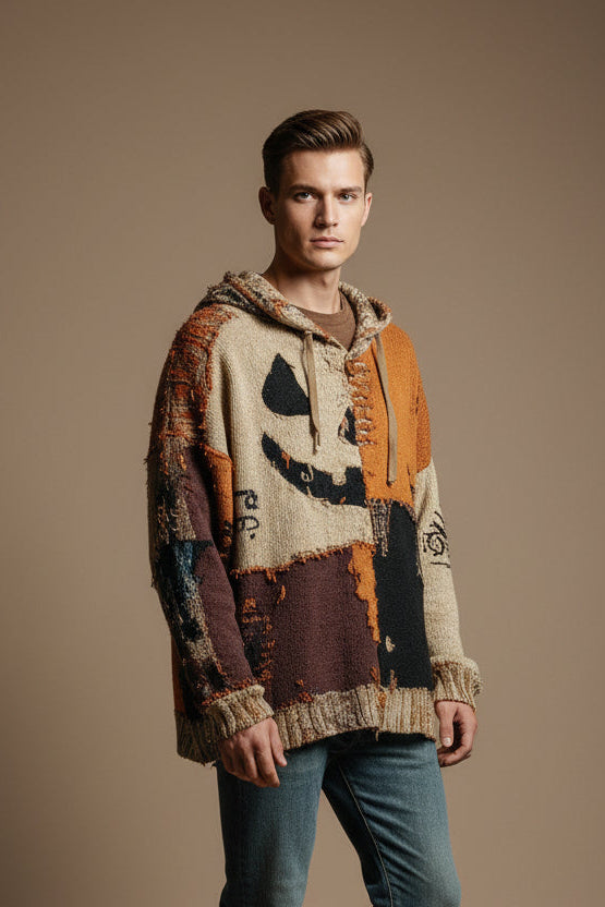 Men's Halloween Sweater – 3D Print All-Over Polyester Knit
