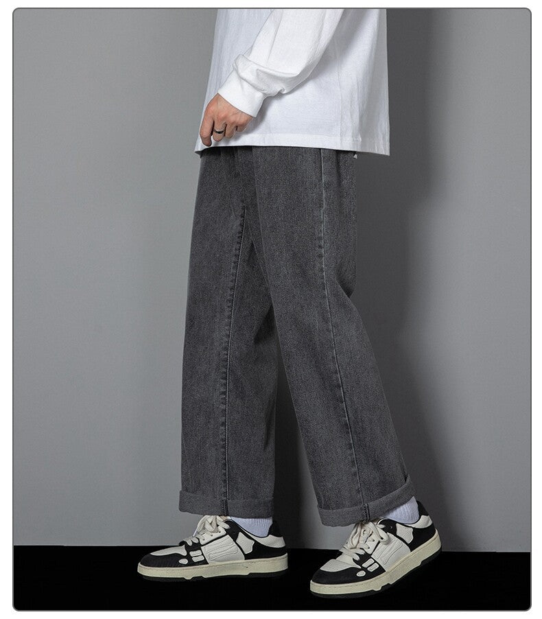 Men's Straight-Leg Denim Trouser in Cotton – Modern Slimming Fit