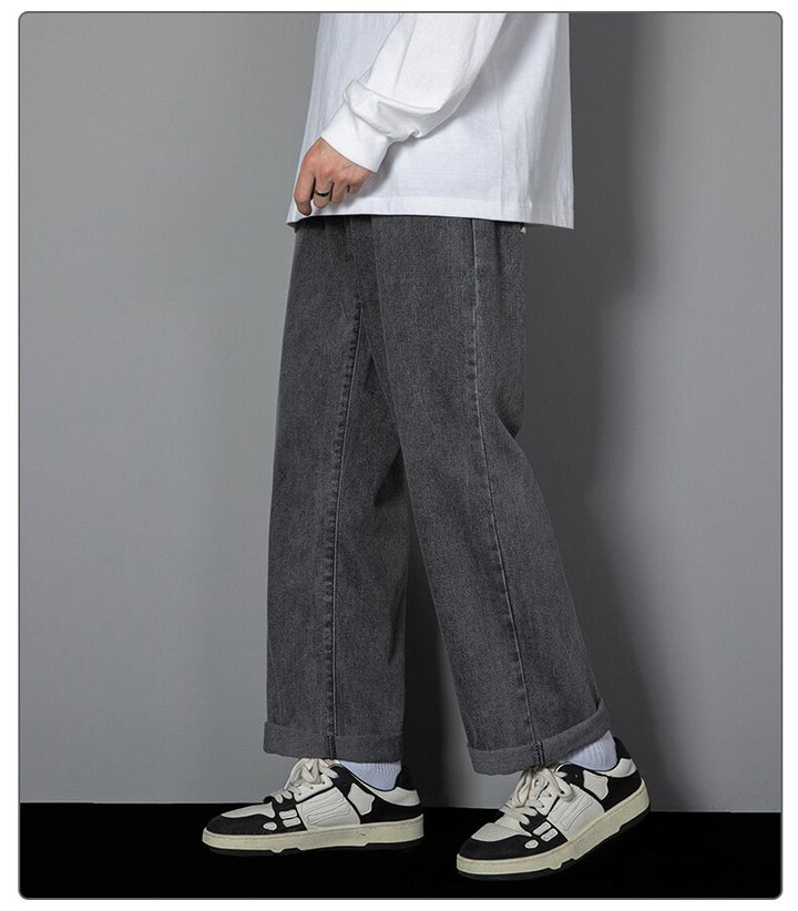 Men's Straight-Leg Denim Trouser in Cotton – Modern Slimming Fit