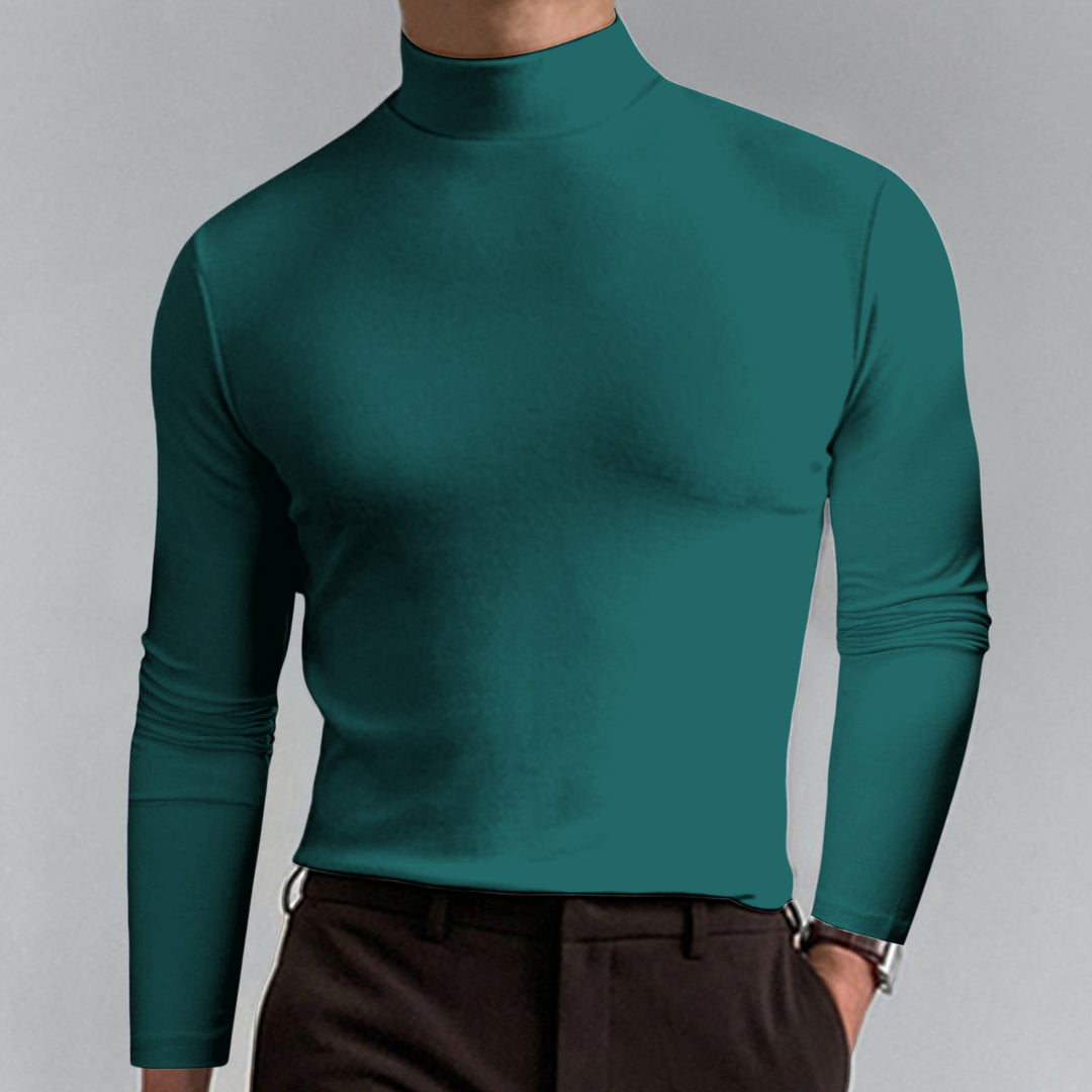 Men's High Neck Long Sleeve T-Shirt – Refined Modern Profile