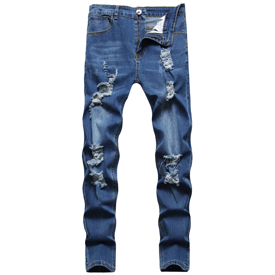 Men's Skinny Fit Cotton Denim Trouser – Micro-Stretch, Matte Finish