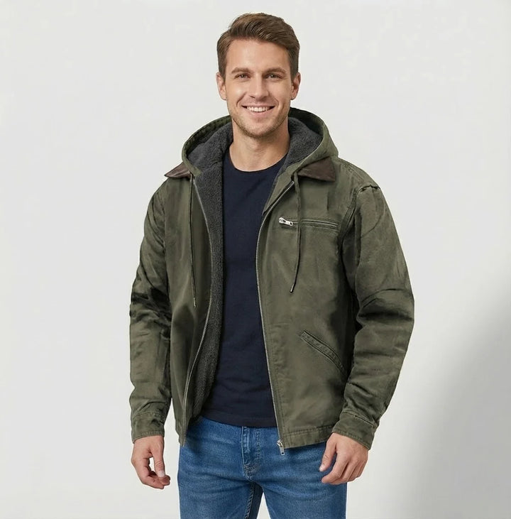 Men's Fleece Zip Hoodie – Relaxed Fit Technical Design