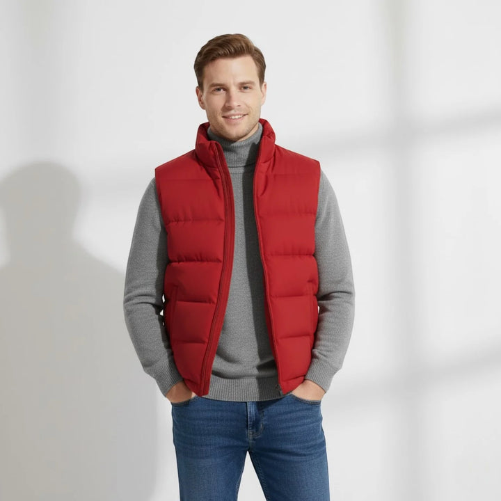Men's Quilted Vest – Lightweight Fitted Technical Fabric