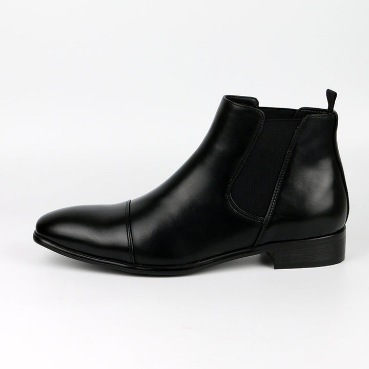 Men's Chelsea Boot – Vegan Leather Square Toe, Low Heel Comfort
