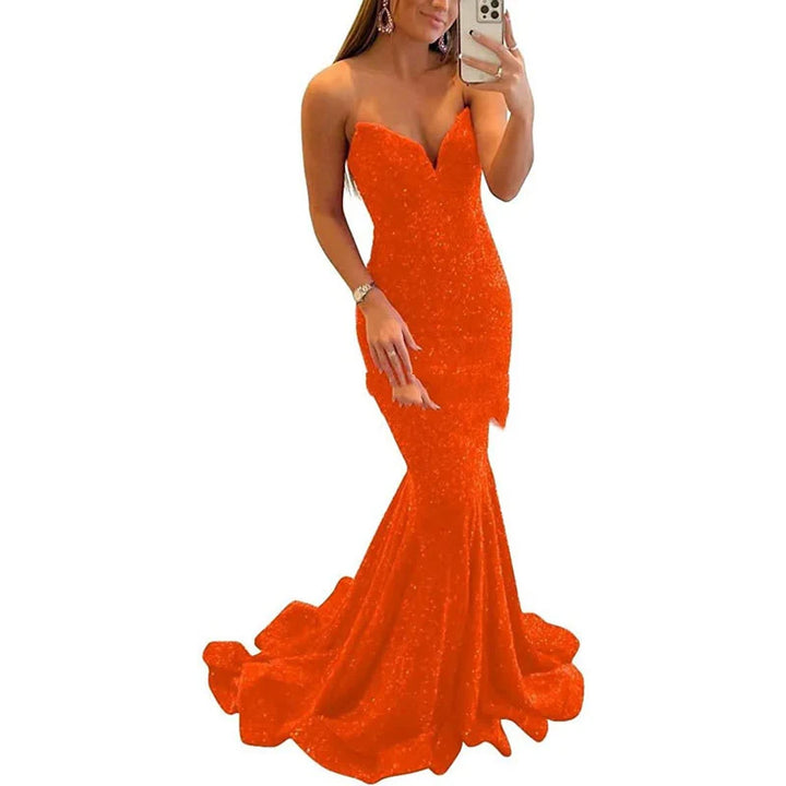Sequin Evening Maxi Dress – Women's Formal Sequin Gown