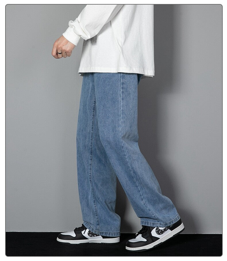 Men's Straight-Leg Denim Trouser in Cotton – Modern Slimming Fit