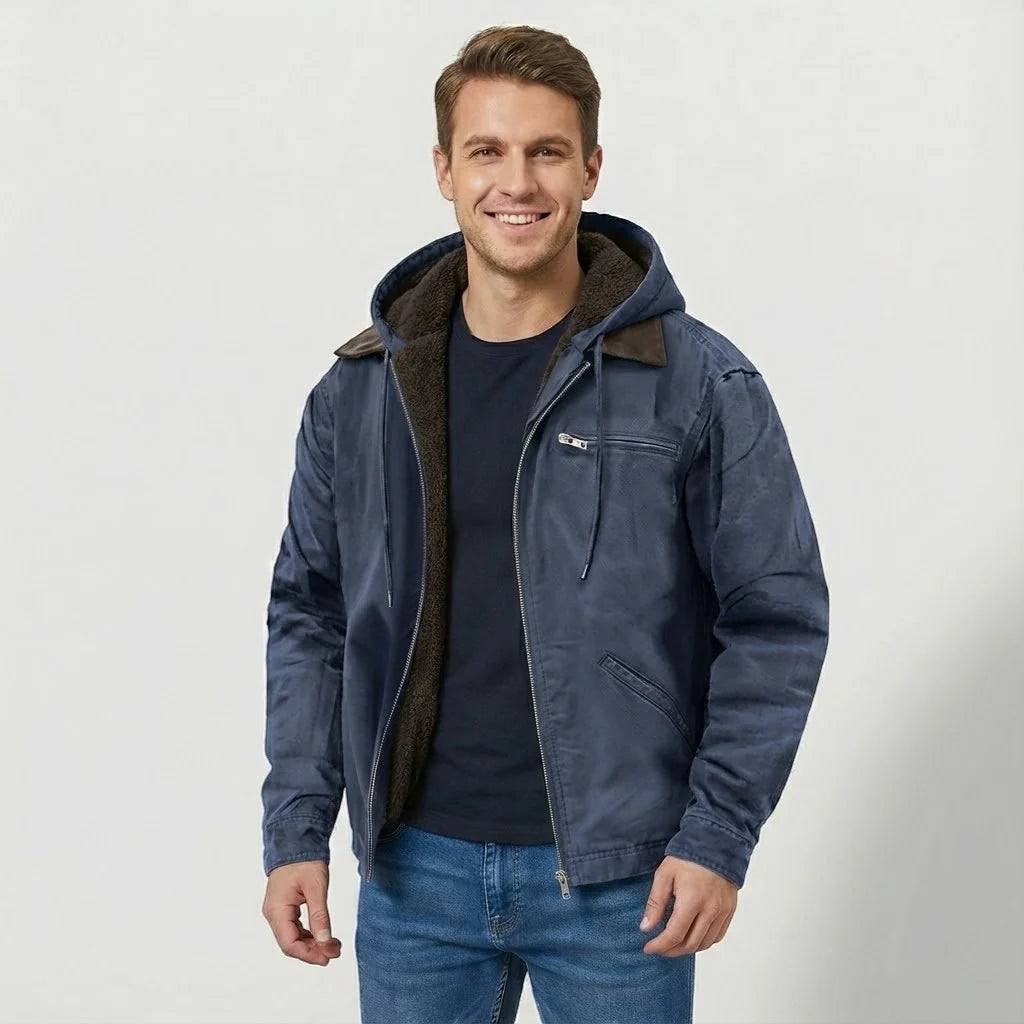 Men's Fleece Zip Hoodie – Relaxed Fit Technical Design